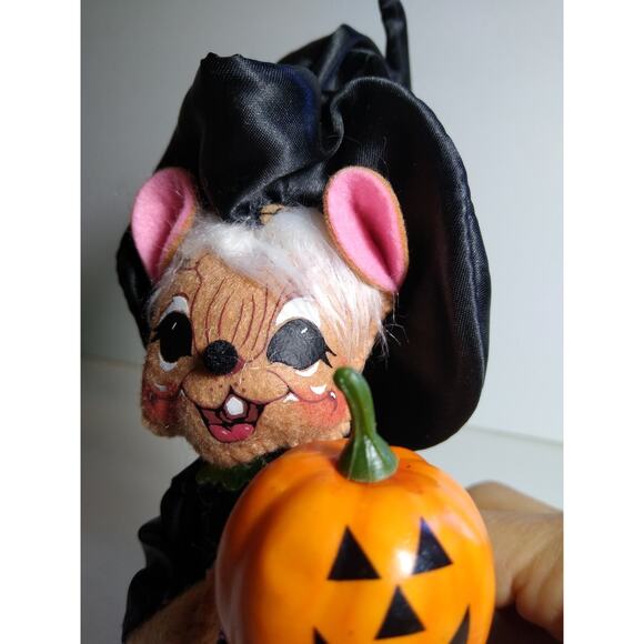 Annalee Mouse Artist Doll Halloween Pumpkin 9 Inch Original 2011 - Picture 2 of 4